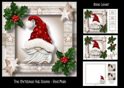 The Christmas Hat Gnome - Red Male
