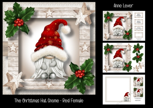 The Christmas Hat Gnome - Red Female