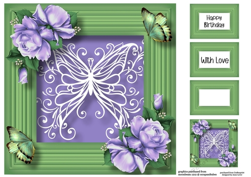 Fairytale Faux Paper Cut - Butterfly 8x8