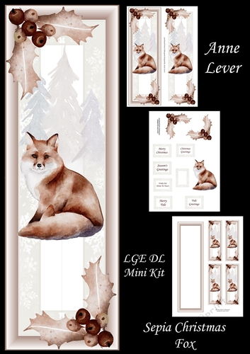 Sepia Christmas Fox