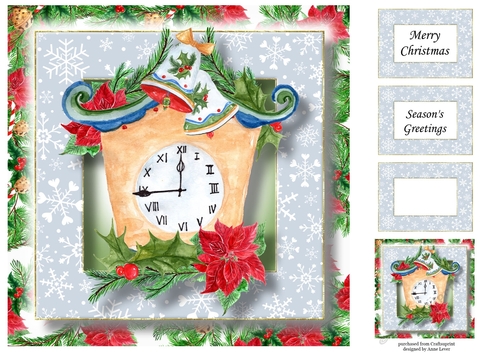 Christmas Clock 8x8