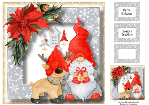 Christmas Gnome Friends 2 8x8