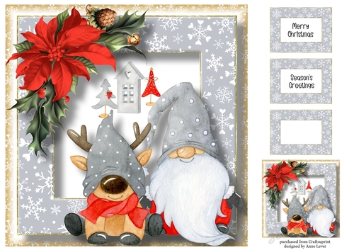 Christmas Gnome Friends 1 8x8