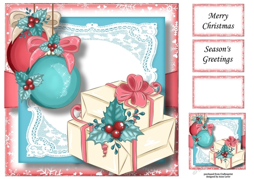 Teal & Pink Christmas - Presents 8x8