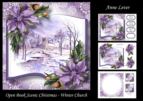 Open Book Scenic Christmas - Winter Church