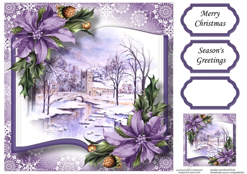 Open Book Scenic Christmas - Winter Church 8x8