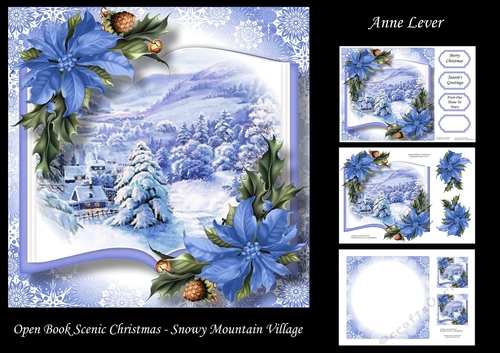 Open Book Scenic Christmas - Snowy Mountain Village