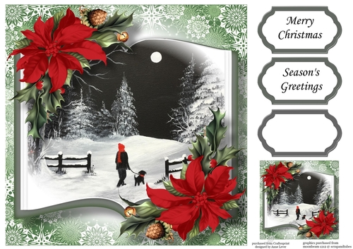 Open Book Scenic Christmas - The Midnight Walk 8x8