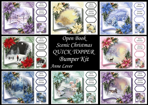 Open Book Scenic Christmas QUICK TOPPER Bumper Kit