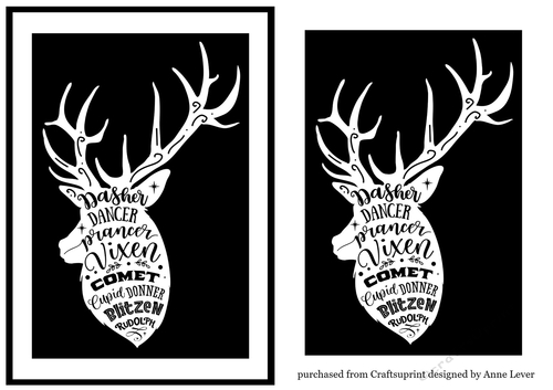 Reindeer Names A5 - Stag Head