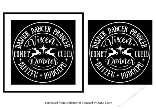Reindeer Names 6x6 - circle 2