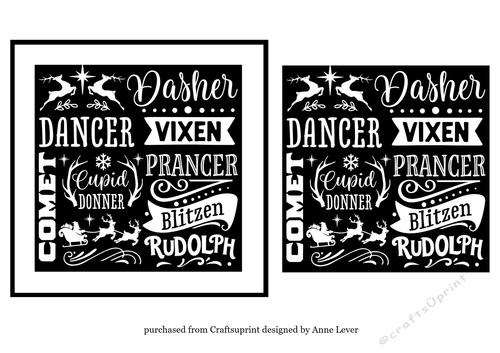 Reindeer Names 6x6 - Square 1