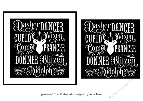 Reindeer Names 6x6 - Square 2