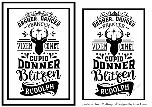 Ink Saver Reindeer Names A5