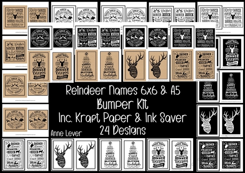 Reindeer Names, Kraft & Ink Saver Bumper Kit