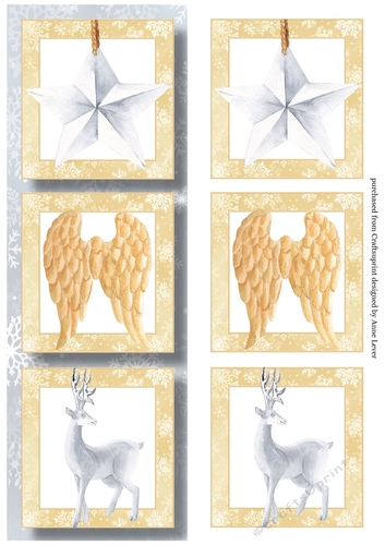 Lge DL Christmas Trio - Scandi Gold