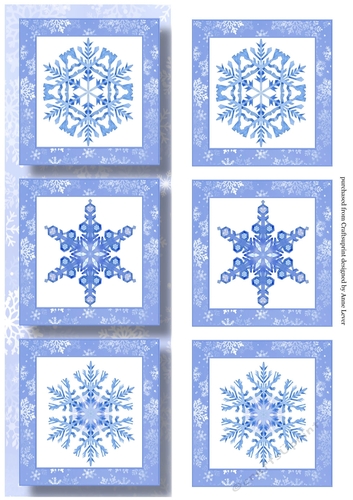 Lge DL Christmas Trio - Snowflakes
