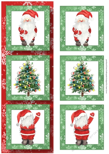 Lge DL Christmas Trio - Santa