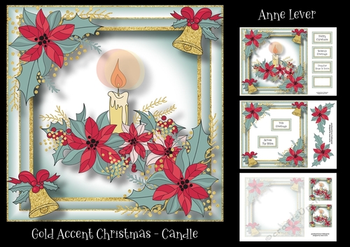 Gold Accent Christmas - Candle