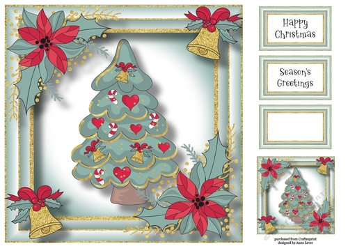 Gold Accent Christmas - Tree 8x8