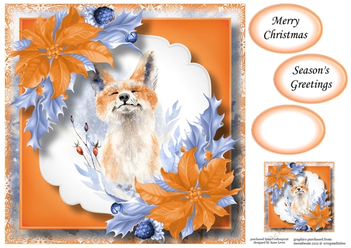 Winter Wonder Fox In Snow 8x8