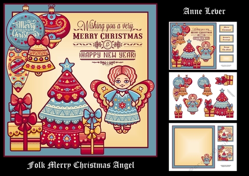 Folk Merry Christmas Angel
