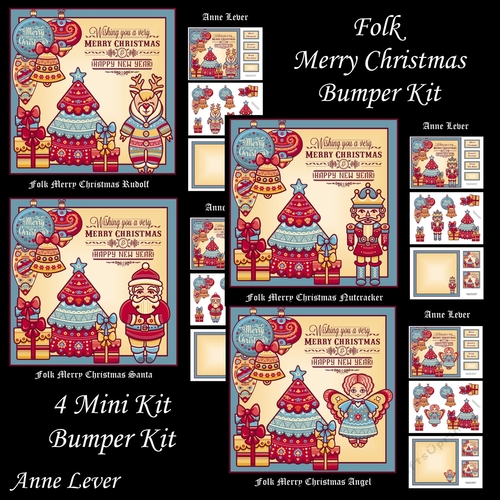 Folk Merry Christmas Bumper Kit