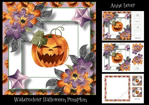 Watercolour Halloween Pumpkin