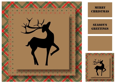 Christmas Kraft Paper Silhouette - Reindeer