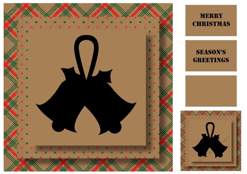 Christmas Kraft Paper Silhouette - Bells