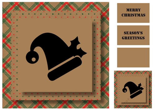 Christmas Kraft Paper Silhouette - Santa Hat