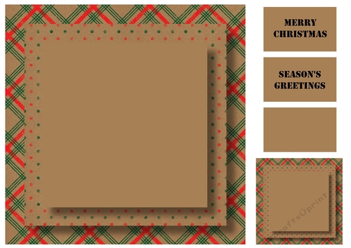 Christmas Kraft Paper Silhouette - Blank