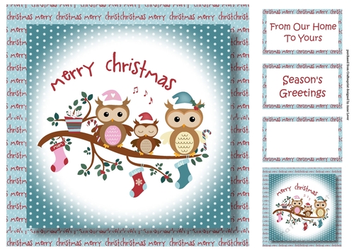 Christmas Owl Family