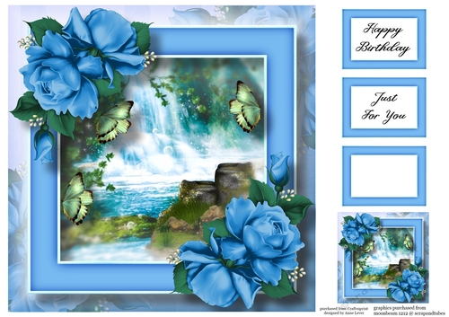 Woodland Waterfall 2 8x8