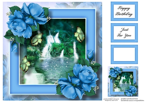 Woodland Waterfall 3 8x8
