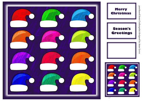 Christmas Pop Art Santa Hats