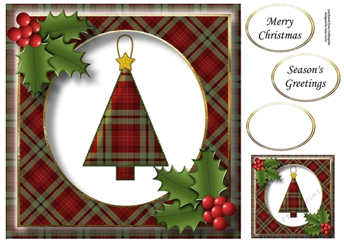 Tartan Christmas Tree 2 8x8