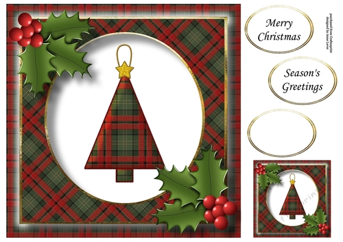 Tartan Christmas Tree 1 8x8