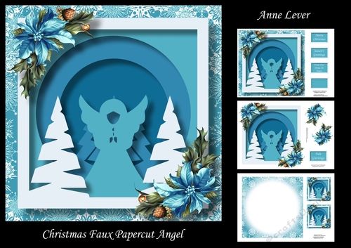 Christmas Faux Papercut Angel