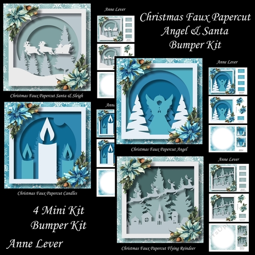 Christmas Faux Papercut Angel & Santa Bumper Kit