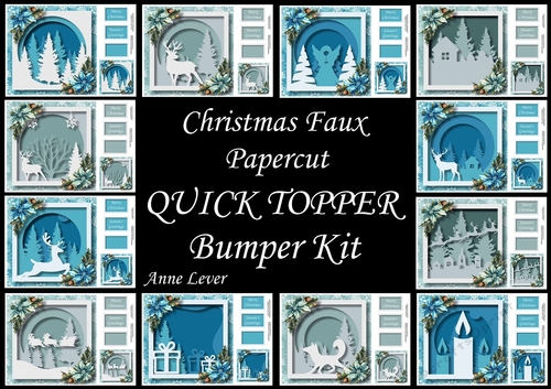 Christmas Faux Papercut QUICK TOPPER Bumper Kit