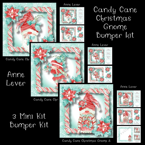 Candy Cane Christmas Gnome Bumper Kit
