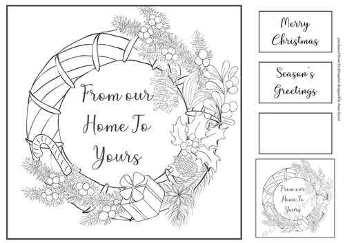 Simple Ink Saver Christmas Wreath 3