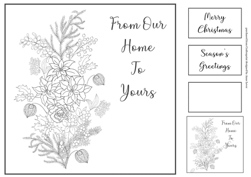 Simple Ink Saver Christmas Bouquet 2