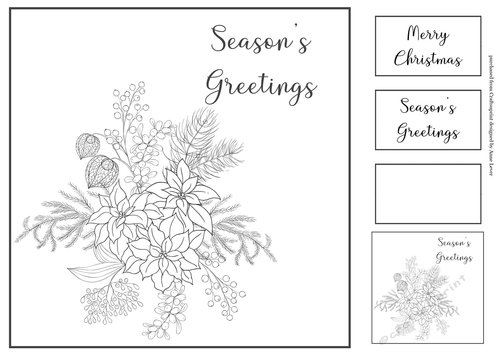 Simple Ink Saver Christmas Bouquet 3