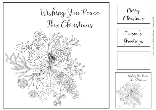 Simple Ink Saver Christmas Bouquet 4