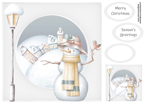 Snowman Village 4 8x8