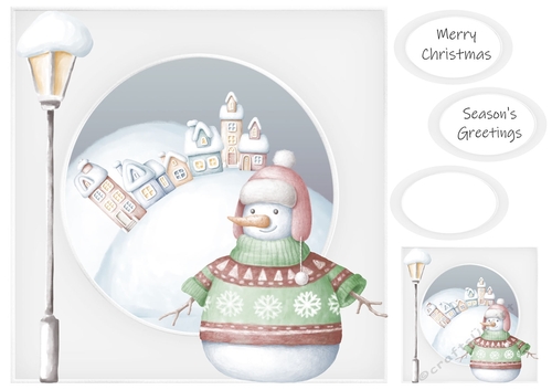 Snowman Village 2 8x8