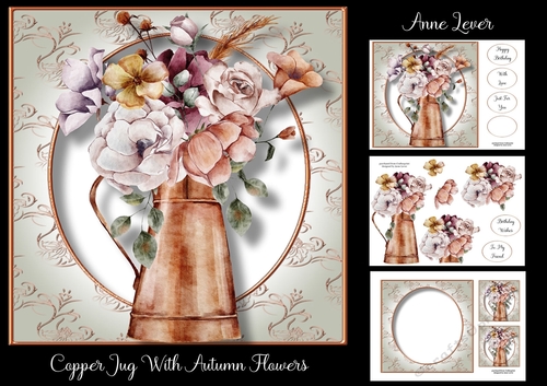 Copper Jug With Autumn Flowers