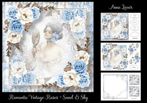 Romantic Vintage Roses - Sand & Sky